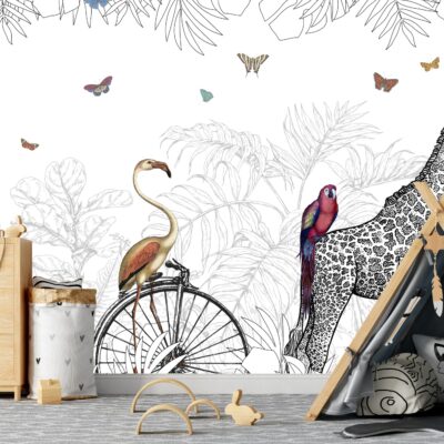 Fototapeta dla dzieci z motywem safari DWK049