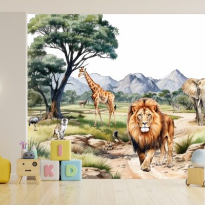 Fototapeta dla dzieci safari dzikie zwierzęta M167