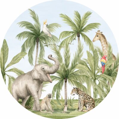 Naklejka tkaninowa dla dzieci zwierzęta z safari MN026