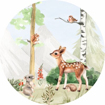 Naklejka tkaninowa dla dzieci mała sarenka MN033