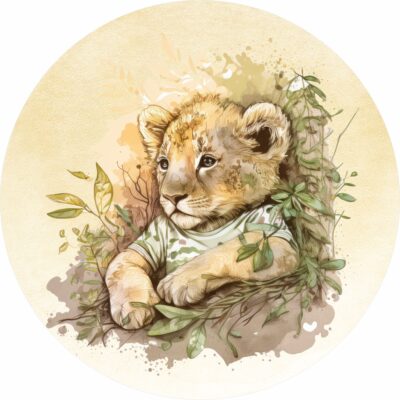 Naklejka tkaninowa dla dzieci Afryka mały tygrys MN053