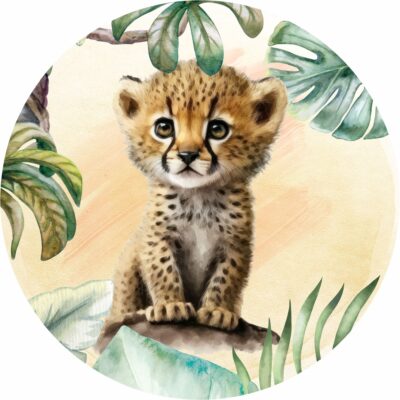 Naklejka tkaninowa dla dzieci Safari mały gepard MN058