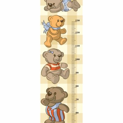 Naklejka miarka wzrostu pluszowe misie, Teddy Bear MW4