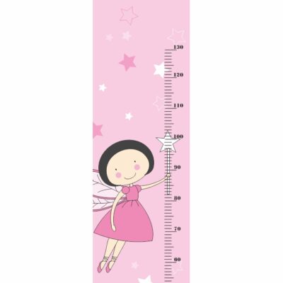 Naklejka miarka wzrostu różowa wróżka MW6