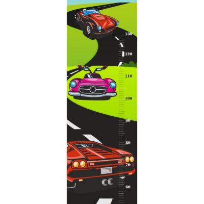 Naklejka miarka wzrostu samochody sportowe MW8