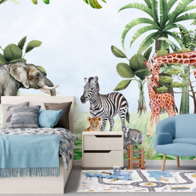 Fototapeta dla dzieci zwierzęta na safari  M041