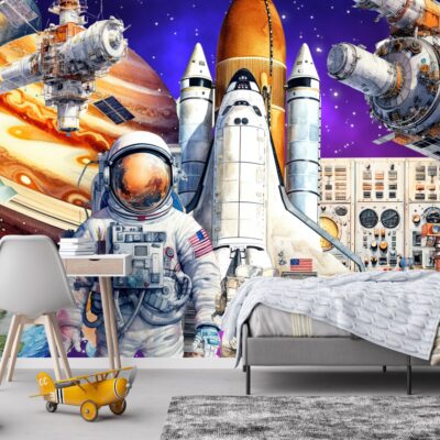 Fototapeta kosmos układ planet stacja kosmiczna satelity