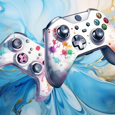 Fototapeta gamepad gamer pokój gier konsola joystick DWK606